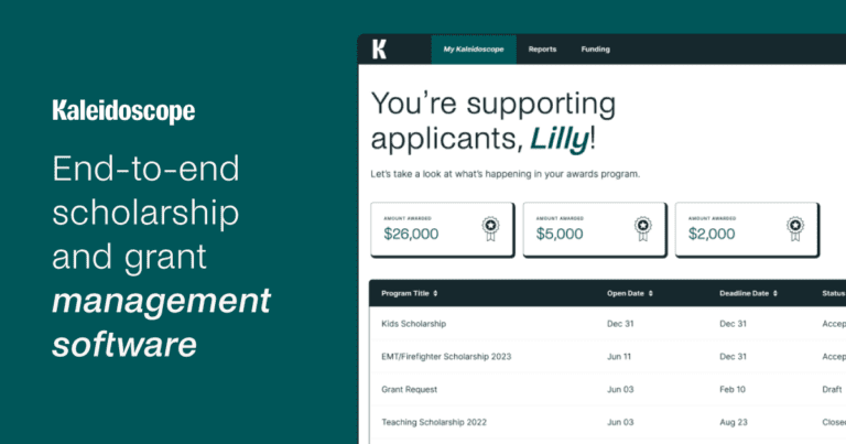 Thumbnail of Scholarship and Grant Management Software | Kaleidoscope